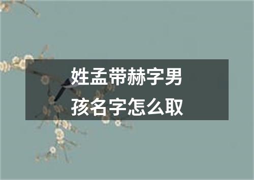 姓孟带赫字男孩名字怎么取