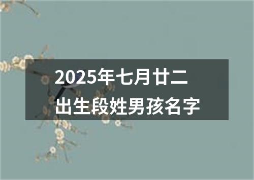 2025年七月廿二出生段姓男孩名字