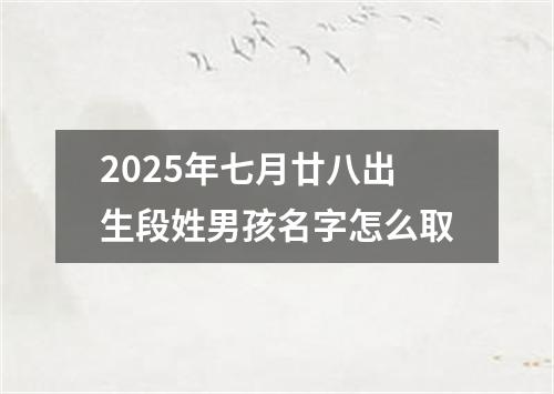 2025年七月廿八出生段姓男孩名字怎么取