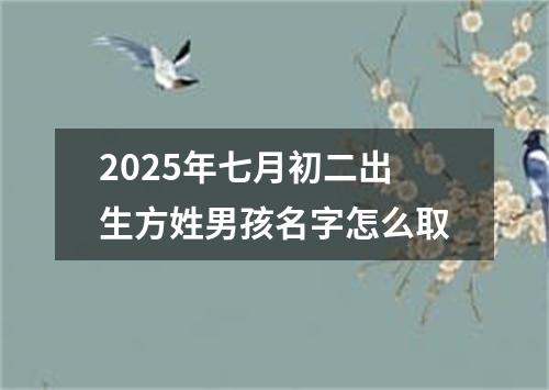 2025年七月初二出生方姓男孩名字怎么取