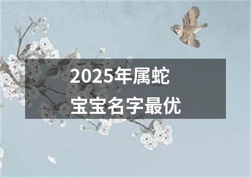2025年属蛇宝宝名字最优