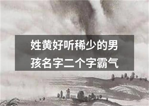 姓黄好听稀少的男孩名字二个字霸气