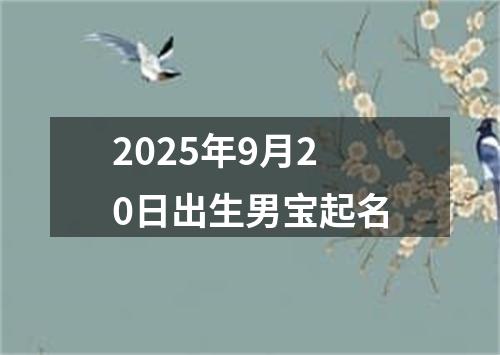 2025年9月20日出生男宝起名