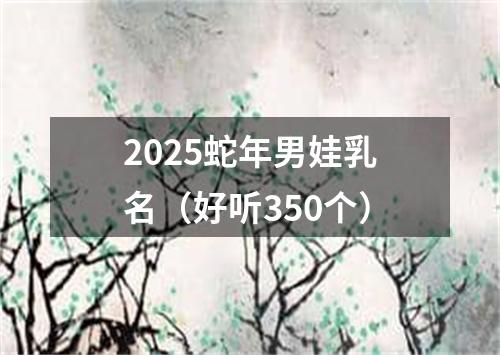 2025蛇年男娃乳名（好听350个）