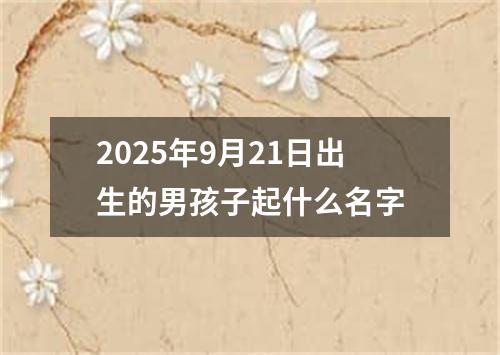 2025年9月21日出生的男孩子起什么名字