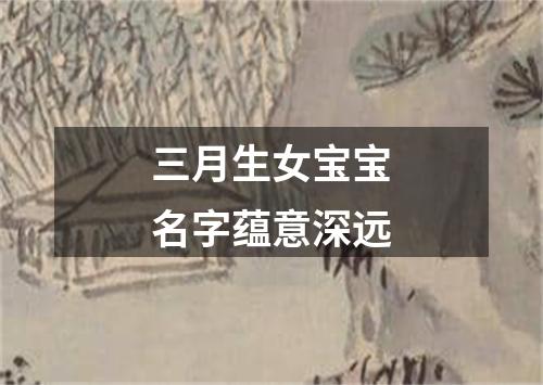 三月生女宝宝名字蕴意深远