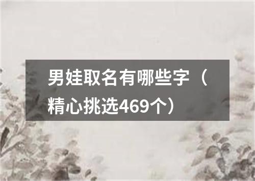 男娃取名有哪些字（精心挑选469个）