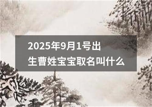 2025年9月1号出生曹姓宝宝取名叫什么