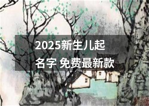 2025新生儿起名字 免费最新款