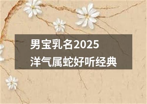 男宝乳名2025洋气属蛇好听经典