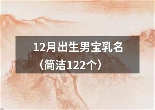 12月出生男宝乳名（简洁122个）