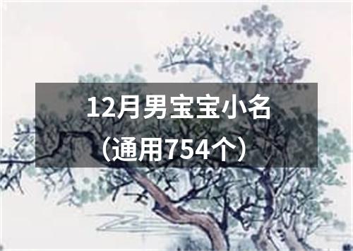 12月男宝宝小名（通用754个）