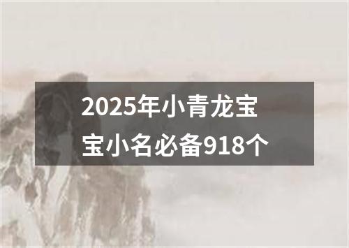 2025年小青龙宝宝小名必备918个