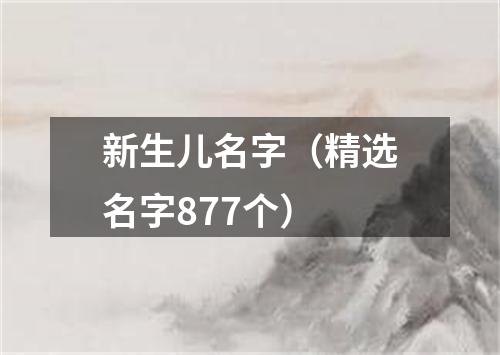 新生儿名字（精选名字877个）