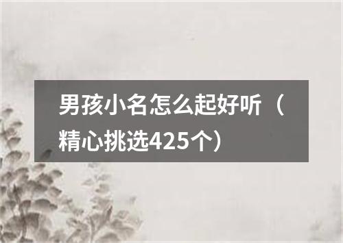 男孩小名怎么起好听（精心挑选425个）