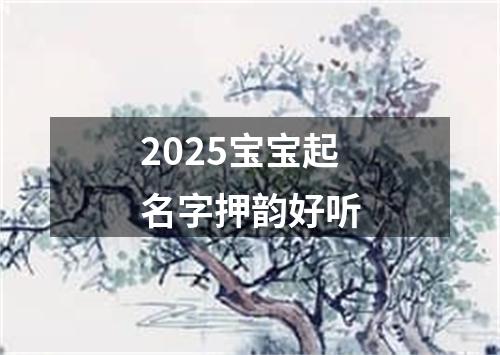 2025宝宝起名字押韵好听