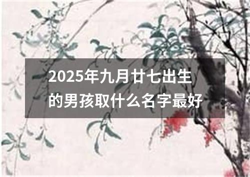 2025年九月廿七出生的男孩取什么名字最好