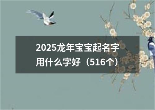 2025龙年宝宝起名字用什么字好（516个）