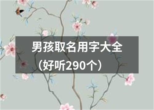 男孩取名用字大全（好听290个）