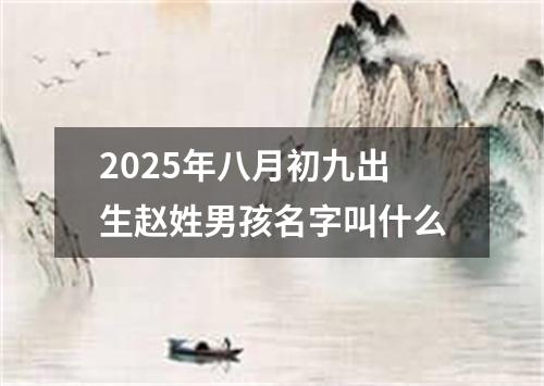 2025年八月初九出生赵姓男孩名字叫什么