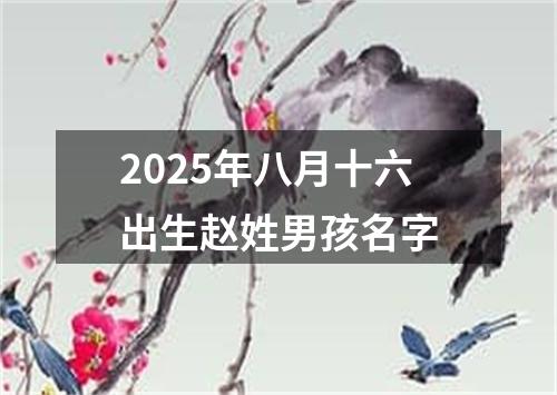 2025年八月十六出生赵姓男孩名字