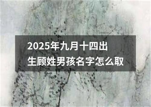 2025年九月十四出生顾姓男孩名字怎么取