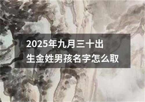 2025年九月三十出生金姓男孩名字怎么取