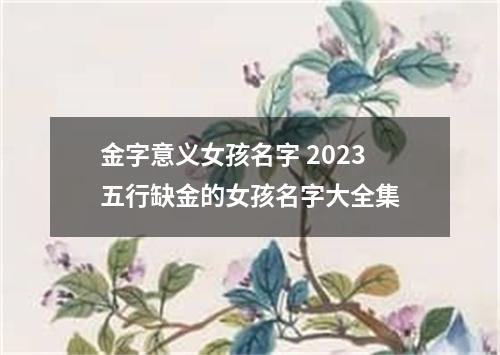 金字意义女孩名字 2023五行缺金的女孩名字大全集