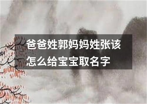 爸爸姓郭妈妈姓张该怎么给宝宝取名字