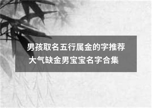 男孩取名五行属金的字推荐 大气缺金男宝宝名字合集