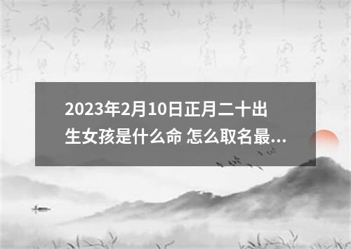 2023年2月10日正月二十出生女孩是什么命 怎么取名最旺