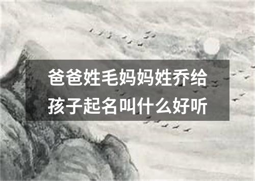爸爸姓毛妈妈姓乔给孩子起名叫什么好听