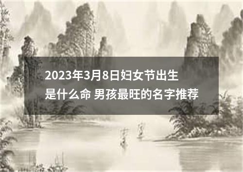 2023年3月8日妇女节出生是什么命 男孩最旺的名字推荐