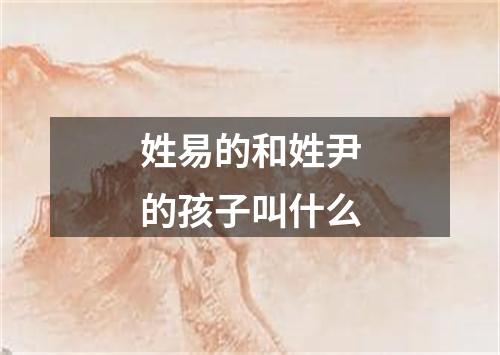 姓易的和姓尹的孩子叫什么