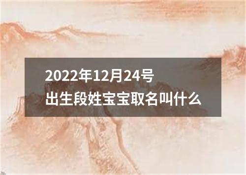 2022年12月24号出生段姓宝宝取名叫什么