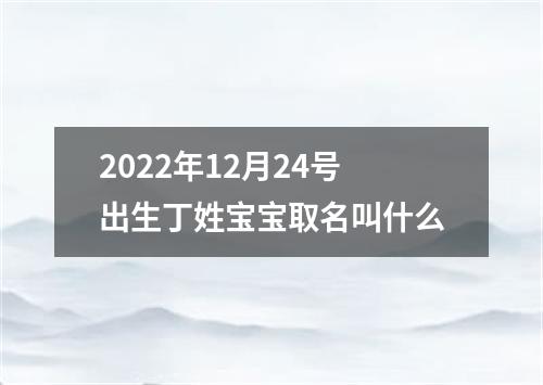 2022年12月24号出生丁姓宝宝取名叫什么