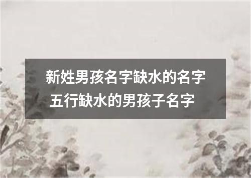 新姓男孩名字缺水的名字 五行缺水的男孩子名字
