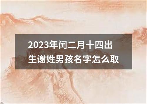 2023年闰二月十四出生谢姓男孩名字怎么取
