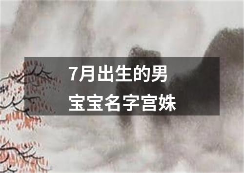 7月出生的男宝宝名字宫姝