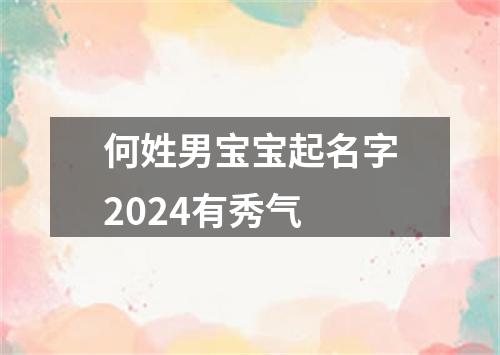 何姓男宝宝起名字2024有秀气