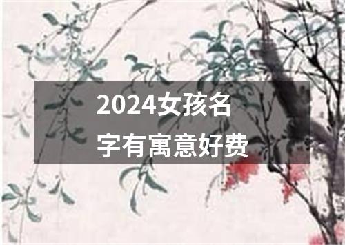 2024女孩名字有寓意好费