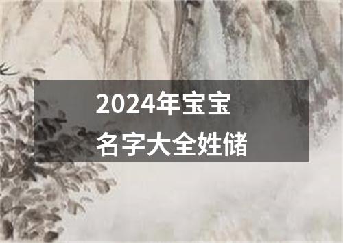 2024年宝宝名字大全姓储