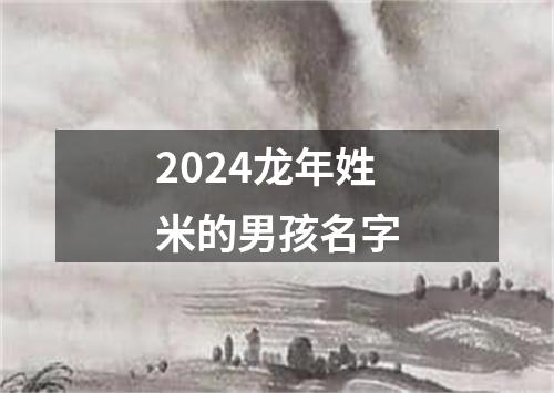 2024龙年姓米的男孩名字