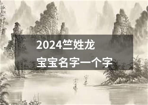 2024竺姓龙宝宝名字一个字