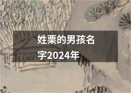 姓栗的男孩名字2024年