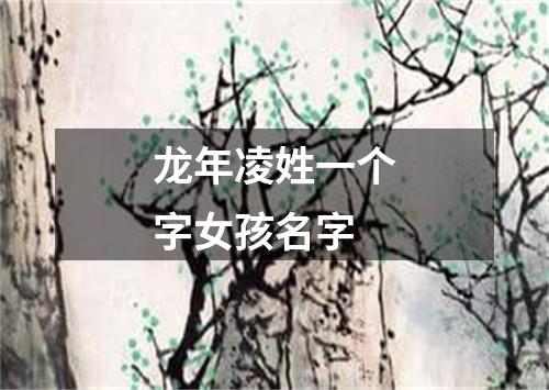 龙年凌姓一个字女孩名字