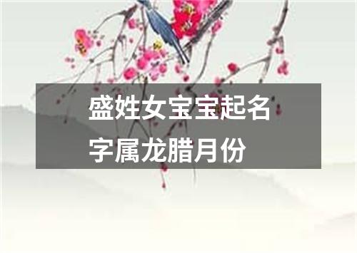 盛姓女宝宝起名字属龙腊月份