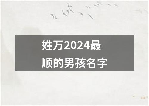 姓万2024最顺的男孩名字