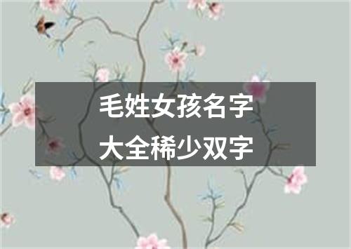 毛姓女孩名字大全稀少双字