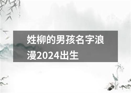 姓柳的男孩名字浪漫2024出生